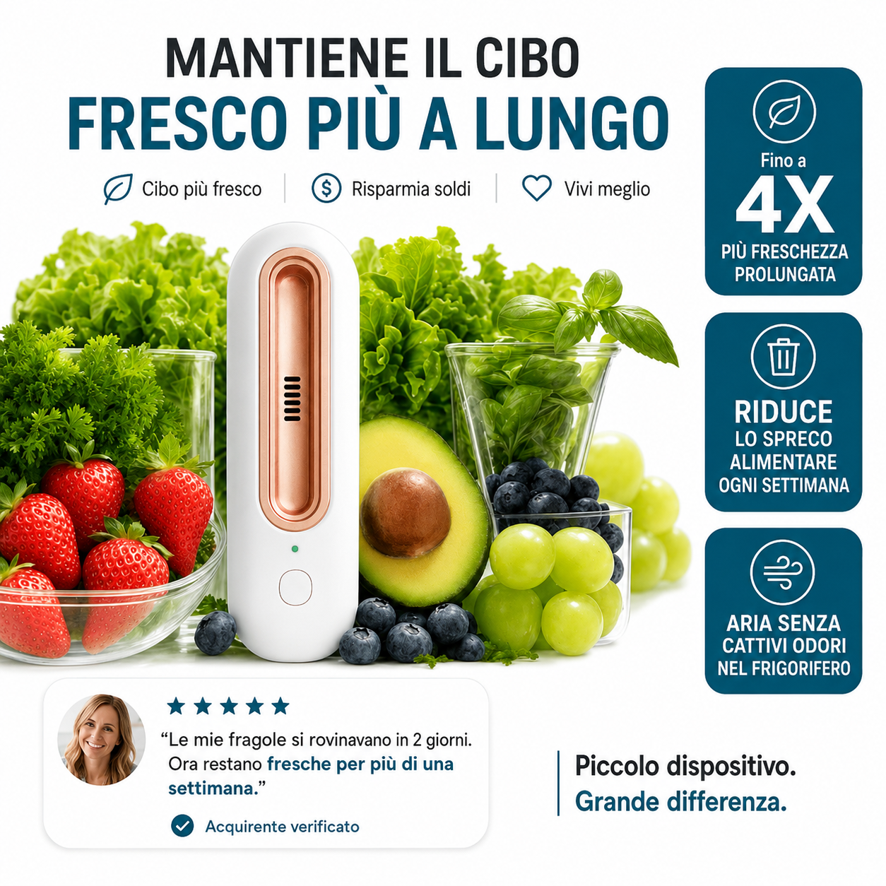 Revalisse™ - Purificatore d'aria che salva la tua spesa.