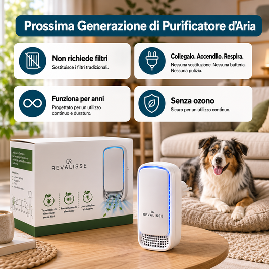 Revalisse™ - Purificatore ionico contro muffa e acari per proteggere il tuo amico a 4 zampe